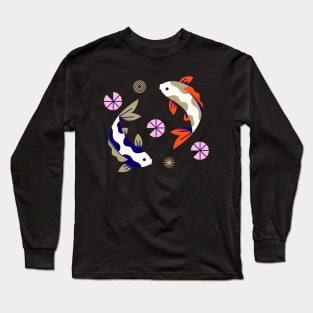 Koi fish yin yang Long Sleeve T-Shirt